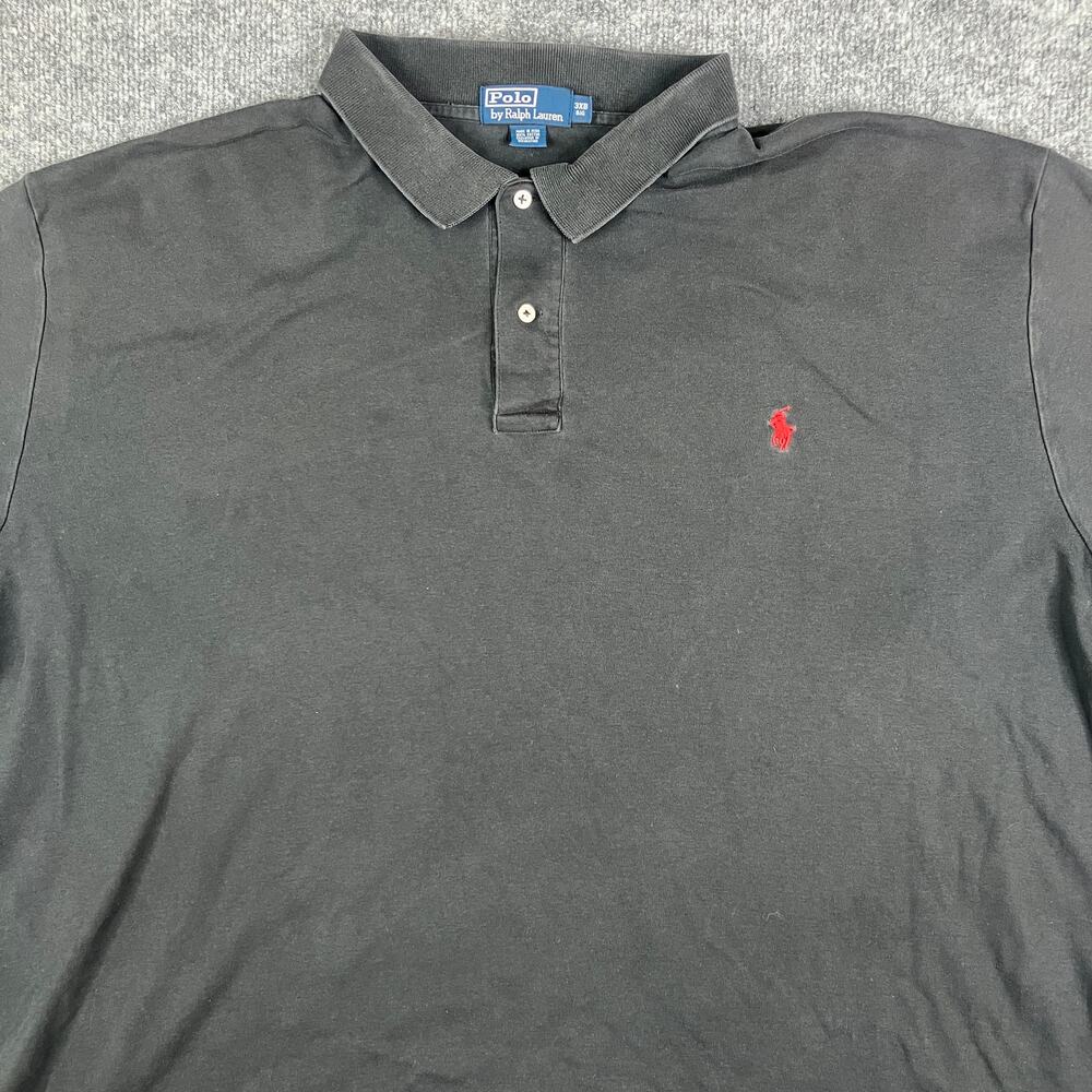 Ralph Lauren Polo‎ Mens 3XB Big Black Red Pony Logo Short Sleeve Classic Fit